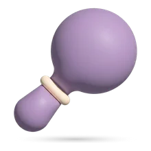 Clay baby rattle