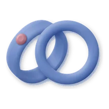 Clay interlocked wedding rings